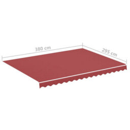 Berkfield Replacement Fabric For Awning Burgundy Red 4X3 M - thumbnail 6