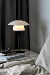 Nordlux Verona Glass Table Lamp Cord Switch Black,mains