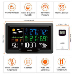 Youshiko Yc9442 Weather Station, Radio Controlled Clock (Official Uk Version), Temperature  Humidity, Barometric Pressure - thumbnail 3