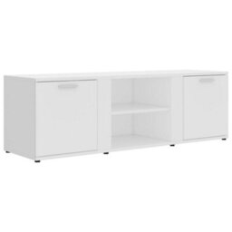Berkfield Tv Cabinet White 120X34X37 Cm Engineered Wood - thumbnail 2