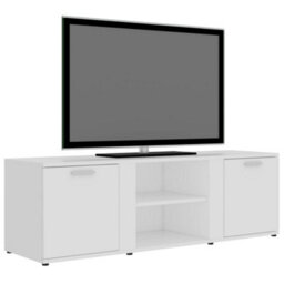 Berkfield Tv Cabinet White 120X34X37 Cm Engineered Wood - thumbnail 3