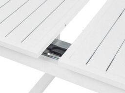 Beliani Extending Garden Dining Table Valcanetto 180/240 Cm 90 Cm Metal White - thumbnail 8