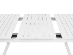 Beliani Extending Garden Dining Table Valcanetto 180/240 Cm 90 Cm Metal White - thumbnail 7