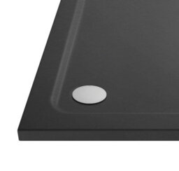 Hudson Reed Pearlstone Left Hand Offset Quadrant Slimline Textured Grey Slate Effect Shower Tray, 1200 X 800 X 40mm - thumbnail 5