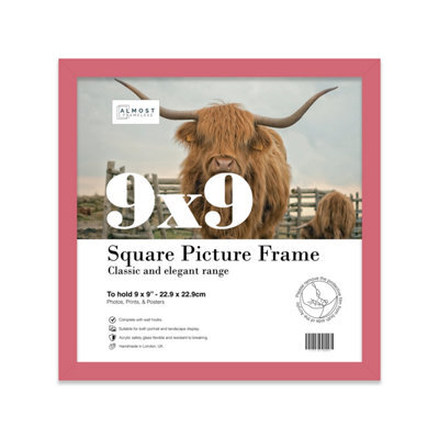 9X9 Pink Picture Frame (22.9 X 22.9Cm) Poster, Photo, Artwork, Gallery Wall Or Print - image 1