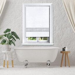 Lister Cartwright Diamante Roller Blinds For Windows - 90 X 165 Cm - Easy To Fit Child Safety Included - White - thumbnail 4
