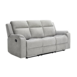 More4Homes Orka 3 Seater Fabric Manual Recliner Sofa Grey - thumbnail 2