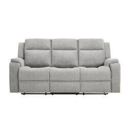More4Homes Orka 3 Seater Fabric Manual Recliner Sofa Grey - thumbnail 3