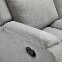 More4Homes Orka 3 Seater Fabric Manual Recliner Sofa Grey - thumbnail 7