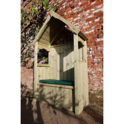 Churnet Valley Garden Furniture Ltd Willow 2 Seat Storage Arbour - L60 X W130 X H211 Cm - Partially Assembled - Set Of Waterproof Cushions Included - thumbnail 3