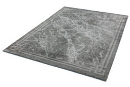 Silver Luxurious Modern Abstract Bordered Rug For Bedroom & Living Room-160Cm X 230Cm - thumbnail 3