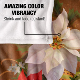 Jq Licensing Silky Poinsettia Supersoft Blanket Multicoloured (152Cm X 127Cm) - thumbnail 4