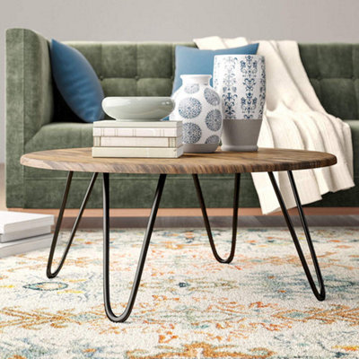 Aspect Furniture Brockton Round Vintage Manufactured Wooden Coffee Table - image 1