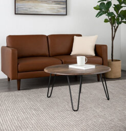 Aspect Furniture Brockton Round Vintage Manufactured Wooden Coffee Table - thumbnail 4