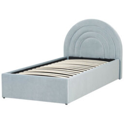 Beliani Kids Ottoman Bed Velvet Anet 90 X 200 Cm (Eu Single) Light Blue - thumbnail 5