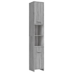 Vidaxl Bathroom Cabinet Grey Sonoma 30X30X183.5 Cm Engineered Wood - thumbnail 2