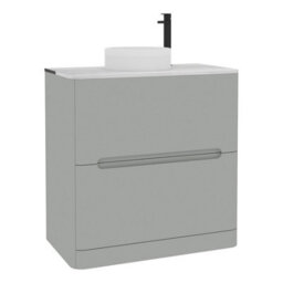 Royal Bathrooms Venice 800mm Dove Grey Freestanding Bathroom Countertop Vanity Unit 2 Drawer With Round Basin - thumbnail 7