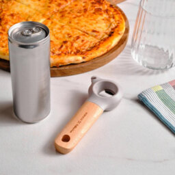 Karaca X Refika 3 In 1 Opener With Wooden Handle, Gray - thumbnail 3