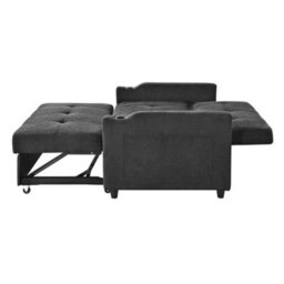 Abrihome 2 Seater Pull Out Sofa Bed Multi Functional Sleeper Loveseat With Cup Holders, Convertible Fold Out Guest Couch, Space Saving - thumbnail 9