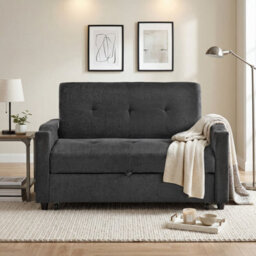 Abrihome 2 Seater Pull Out Sofa Bed Multi Functional Sleeper Loveseat With Cup Holders, Convertible Fold Out Guest Couch, Space Saving - thumbnail 1