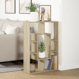 Berkfield Bookcase Sonoma Oak 63X20X90 Cm Engineered Wood - thumbnail 4