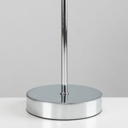 Valuelights Modern Polished Chrome Table Lamp With Silver Grey Velvet Shade - thumbnail 3
