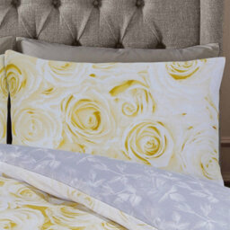 Gc Gaveno Cavailia Madison Roses Duvet Cover Bedding Set Ochre King 3Pc With Flowers Design Reversible Quilt Cover - thumbnail 2