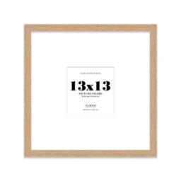 "13X13"" Oak Picture Frame - 13X13"" Square Frame With 9X9"" Mount For 13X13""/9X9"" Pictures Luxurious Style Photo Display, 1 Pack" - thumbnail 1