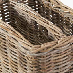 Pacific Lifestyle Tobs Grey Kubu Rattan Magazine Basket - thumbnail 6