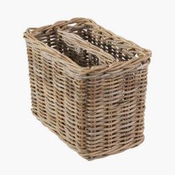 Pacific Lifestyle Tobs Grey Kubu Rattan Magazine Basket - thumbnail 3