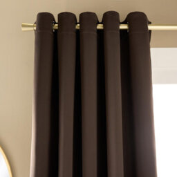"Ohs Essentials Eyelet Blackout Thermal Curtain Pair, Brown - 66 X 72""" - thumbnail 3