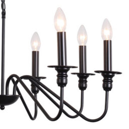 Thehotsale Metal Vintage Style 8-Light Candle Pendant Light 74Cm Dia X 186Cm H - thumbnail 4