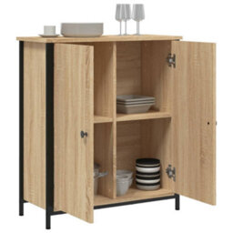 Berkfield Sideboard Sonoma Oak 70X30X80 Cm Engineered Wood - thumbnail 4