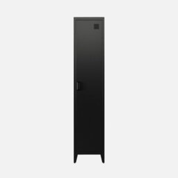 Sweeek - Set Of 3 Metal Cabinets/lockers With 4 Storage Compartments Industrial-Style Soho Black 38X38X180 Cm - thumbnail 3