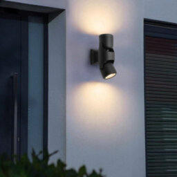 Long Life Lamps Company Black Outdoor Double Wall Light Adjustable Ip54 External Directional Spot Lamp Zlc372B - thumbnail 7