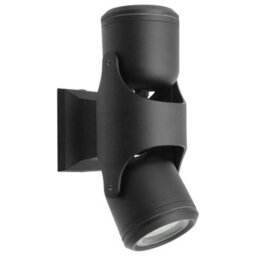 Long Life Lamps Company Black Outdoor Double Wall Light Adjustable Ip54 External Directional Spot Lamp Zlc372B - thumbnail 1