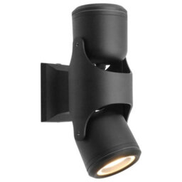 Long Life Lamps Company Black Outdoor Double Wall Light Adjustable Ip54 External Directional Spot Lamp Zlc372B - thumbnail 3