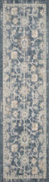 Maia Washable Low Pile Non Slip Lagoon Traditional Area Rug - Navy, 200 X 300 Cm (Rectangular) - thumbnail 6