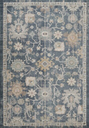 Maia Washable Low Pile Non Slip Lagoon Traditional Area Rug - Navy, 200 X 300 Cm (Rectangular) - thumbnail 2