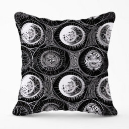 Warren Reed Designer Black White Moon And Sun Cushions 45Cm X 45Cm - thumbnail 1