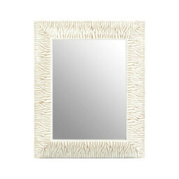 Orsina Zelma Antique White And Brush Gold Wall Mirror