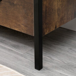 Furniturehmd 4 Drawers Chest, Bedroom Furniture,rustic Brown Cabinet Sideboard Cupboard - thumbnail 3