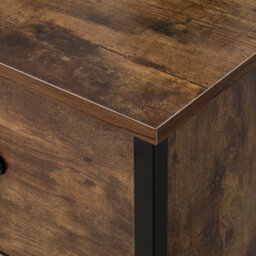 Furniturehmd 4 Drawers Chest, Bedroom Furniture,rustic Brown Cabinet Sideboard Cupboard - thumbnail 4