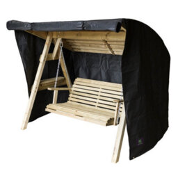Miami 2 Seater Swing Seat Bench Garden Furniture Cover - Black By Zest Outdoor Living - thumbnail 1
