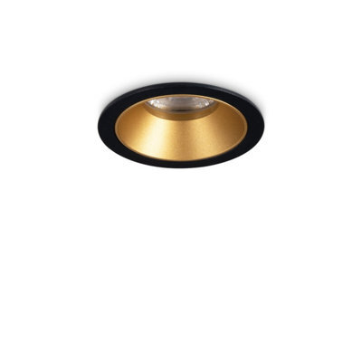 Ideal Lux Game 5.8Cm Led Recessed Downlight Black Gold 3000K - image 1
