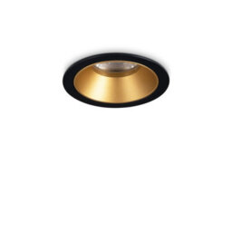 Ideal Lux Game 5.8Cm Led Recessed Downlight Black Gold 3000K