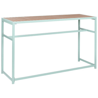 Beliani Garden Bar Table Avetrana 150 Cm 50 Cm Light Green - image 1
