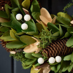 Dibor Traditional Forest Green Front Door Autumn Wreath Winter Spring Wreath 35Cm - thumbnail 3