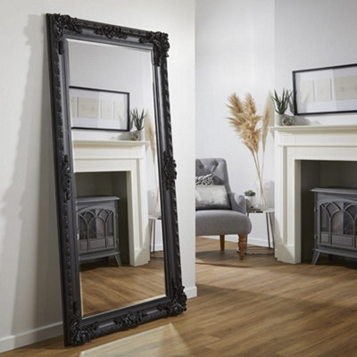 The Online Mirror Shop Leaner Mirror Grand Louis Rectangular Shape With Black Frame- H 180Cm X W 90Cm For Hanging In Bedroom, Hallway - image 1