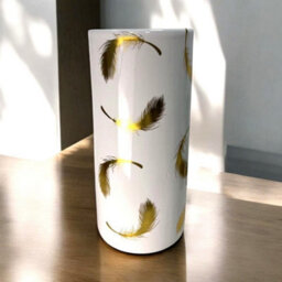 Minster 18 Inch Gold Leaf Umbrella Stand - Ceramic - L20 X W20 X H46 Cm - thumbnail 2